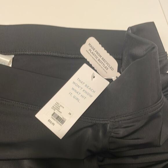 Swim By Cacique Lane Bryant Solid Black Size 28 Ruched Swim Brief Bottoms - Picture 2 of 4